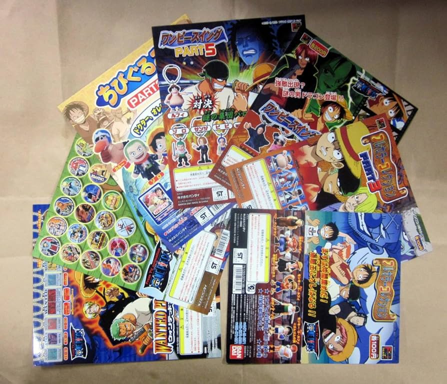 Amazon.co.jp: ガチャ台紙 ワンピース 7枚セット その1 2000年